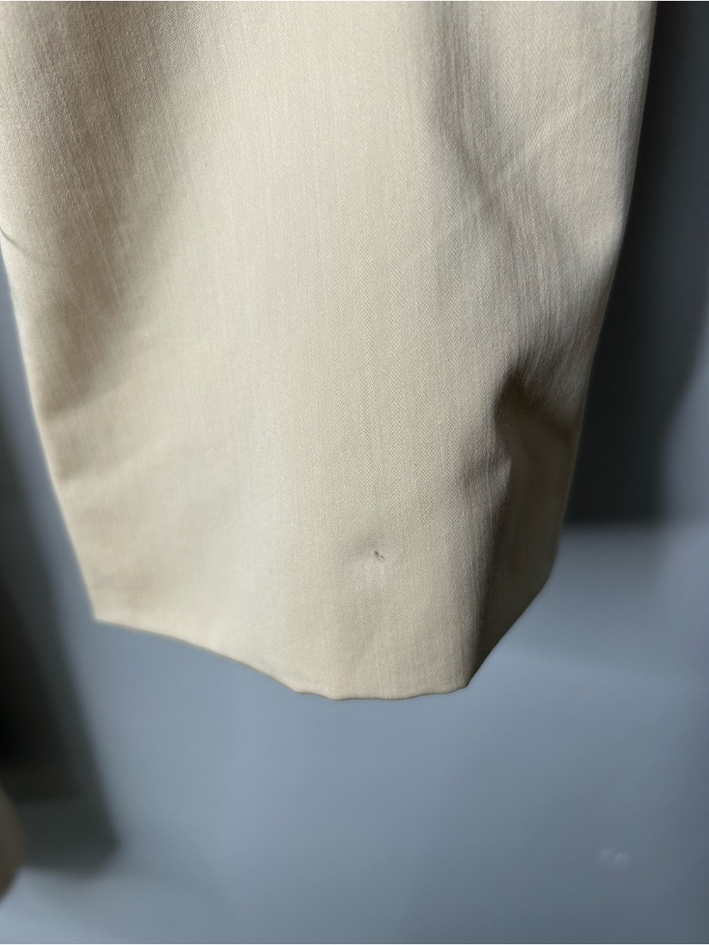 St. John Cream Button-Front Trench Coat Size M - Picture 11 of 11